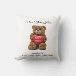 Beste moeder gecertificeerd door haar kinderen per kussen