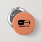 beste moeder gecertificeerd ronde button 5,7 cm (Voorkant /achterkant)