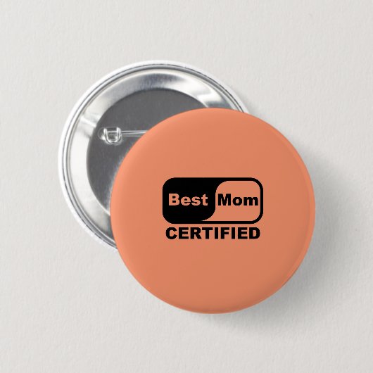 beste moeder gecertificeerd ronde button 5,7 cm (Voorkant /achterkant)