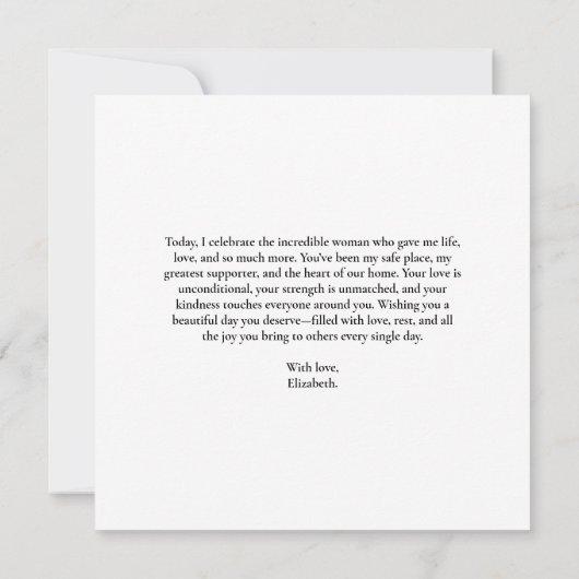 Beste moeder gepersonaliseerde 4 foto collage (Achterkant)