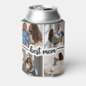 Beste moeder gepersonaliseerde 4 foto collage blikjeskoeler (Blikje Achterkant)