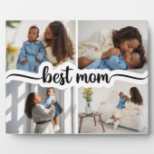 Beste moeder gepersonaliseerde 4 foto collage fotoplaat (Voorkant)