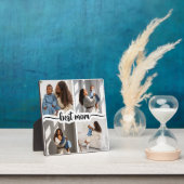 Beste moeder gepersonaliseerde 4 foto collage fotoplaat (Insitu)