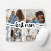 Beste moeder gepersonaliseerde 4 foto collage muismat (Met muis)
