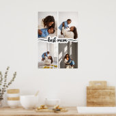 Beste moeder gepersonaliseerde 4 foto collage poster (Keuken)