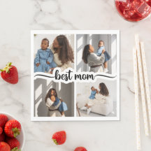 Beste moeder gepersonaliseerde 4 foto collage