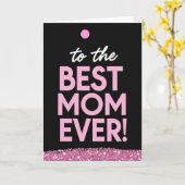 Beste Moeder Glitter Patroon Kaart (Gele Bloem)