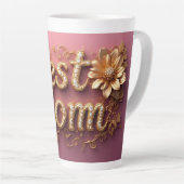 Beste Moeder Gouden Letters Latte Mok (Rechterhoek)