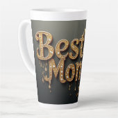 Beste Moeder Gouden Letters Latte Mok (Linkerhoek)