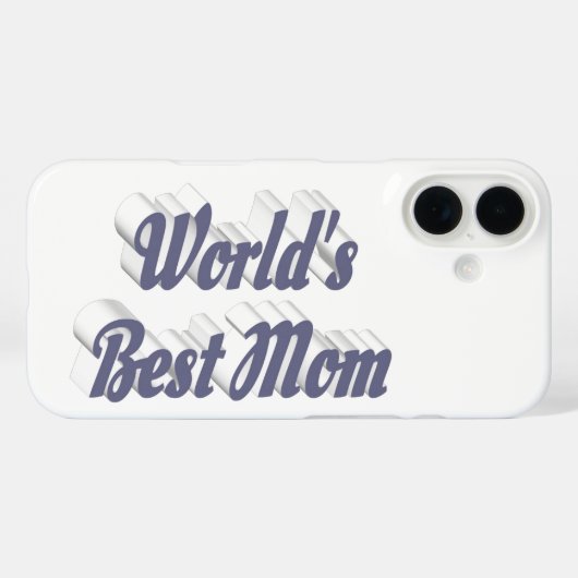 Beste moeder grijze tekst Case-Mate iPhone case (Achterkant (horizontaal))