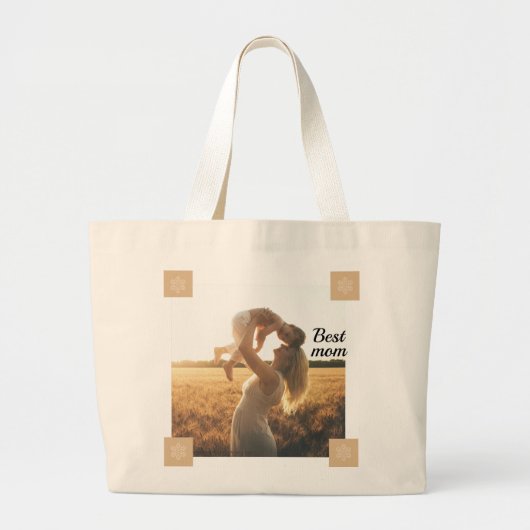 Beste moeder grote tote bag (Voorkant)