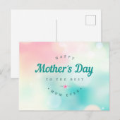 Beste moeder Happy Moederdag | Briefkaart (Voorkant / Achterkant)