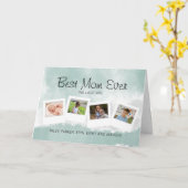 Beste Moeder Iedere Familienfoto Kaart (Gele Bloem)