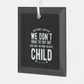 beste moeder , ik hou van hoe je niet hardop hoeft glas ornament (Voorkant links)