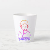 Beste moeder illustratie Latte mok (Voorkant)
