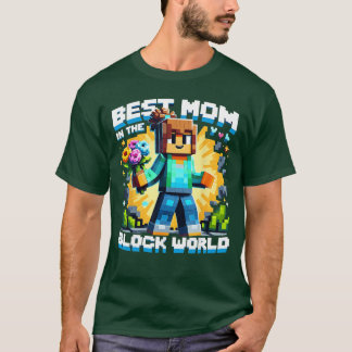 Beste Moeder in de Block World Piel Gaming Moederd T-shirt