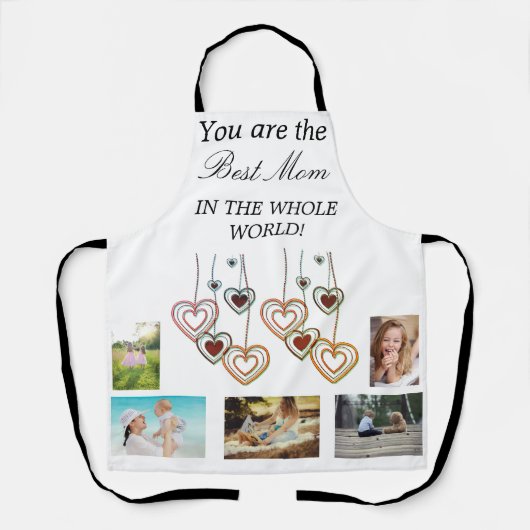 Beste moeder in de hele wereld fotocollage schort (Voorkant)
