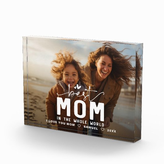 Beste moeder in de hele wereld moederdag fotoblokken (Rechts)