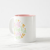 Beste moeder in de Moederdag van de wereld Tweekleurige Koffiemok (Voorkant links)