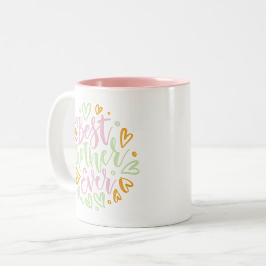 Beste moeder in de Moederdag van de wereld Tweekleurige Koffiemok (Voorkant links)
