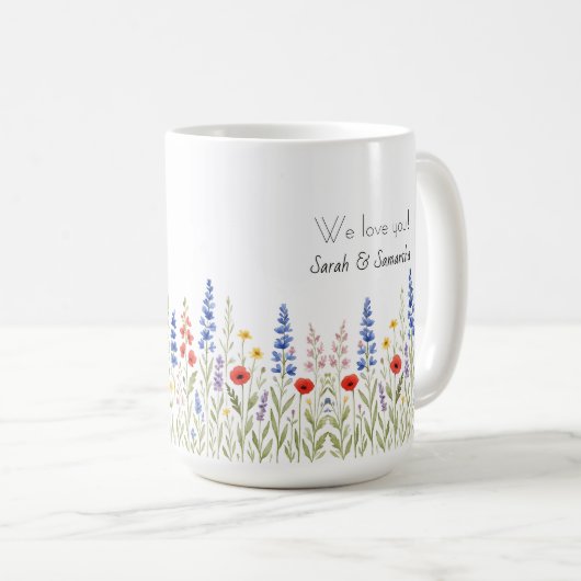 Beste moeder in de wereld Mok met kleurrijke Wildf (Voorkant rechts)