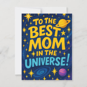 Beste moeder in het universum - Cosmic Moederdag Briefkaart
