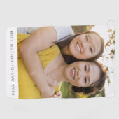 Beste moeder-in-law foto gepersonaliseerd golfhanddoek (Horizontaal)