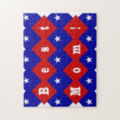 Beste Moeder in patriottische diamantvorm Legpuzzel (Verticaal)