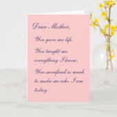 Beste moeder kaart (Gele Bloem)