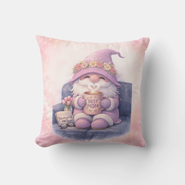 Beste Moeder Kabouter Worp Kussen 40x40cm (Voorkant)