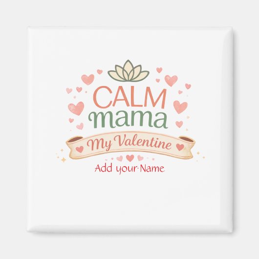 Beste Moeder Kalm Mama Valentijn Harten Magneet (Voorkant)
