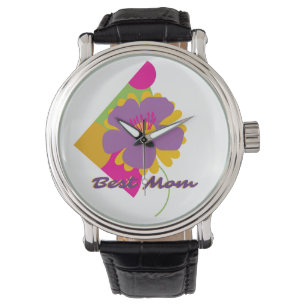 Beste Moeder Kleurrijk Trenddesign Horloge