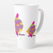 Beste Moeder Kleurrijk Trenddesign Latte Mok (Rechterhoek)