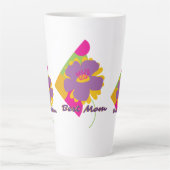 Beste Moeder Kleurrijk Trenddesign Latte Mok (Voorkant)