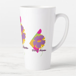 Beste Moeder Kleurrijk Trenddesign Latte Mok