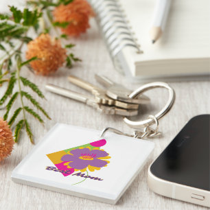 Beste Moeder Kleurrijk Trenddesign Sleutelhanger