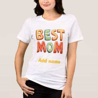 Beste Moeder Kleurrijke Blokletters - Schattige Mo Tri-Blend Shirt