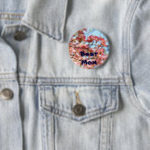 Beste Moeder! knopen Roze Dogwood Slogan Knopen Ronde Button 5,7 Cm (In situ)