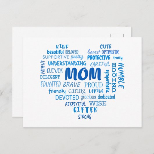 Beste moeder kwaliteiten en moeder eigenschappen I Briefkaart (Voorkant / Achterkant)