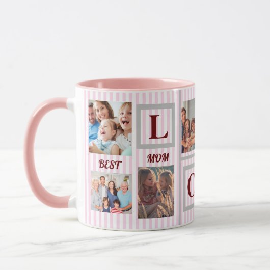 Beste Moeder LIEFDE Aangepaste Foto Koffie Mok (Links)