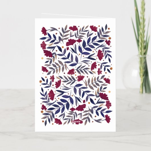 Beste moeder Magische Bourgogne Garden Moederdag Folie Feestdagenkaart (Achterkant)