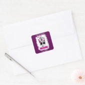 Beste Moeder Messy Bun Moeder Moederdag Gift Vierkante Sticker (Envelop)