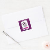 Beste Moeder Messy Bun Moeder Transgender Vlag Kle Vierkante Sticker (Envelop)