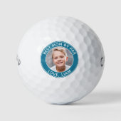 Beste moeder met foto op maat Golf Balls Golfballen (Voorkant)