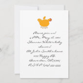 Beste moeder met kick baby shower Invitation Kaart (Achterkant)