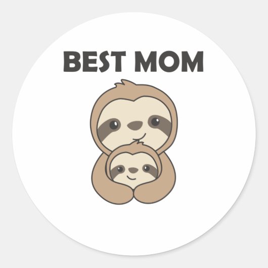 Beste moeder met moeder Moederdag Ronde Sticker (Voorkant)