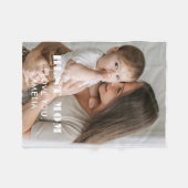 Beste Moeder Modern Foliage 1 Aangepaste Foto's Mo Fleece Deken (Voorkant (Horizontaal))