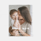 Beste Moeder Modern Foliage 1 Aangepaste Foto's Mo Fleece Deken (Voorkant)