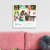 Beste Moeder, Moeder, Mama Definitie 12 Fotocollag Canvas Afdruk (Insitu (Woonkamer))