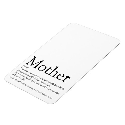 Beste moeder, moeder, moeder definitie magneet (Linkerzijde)